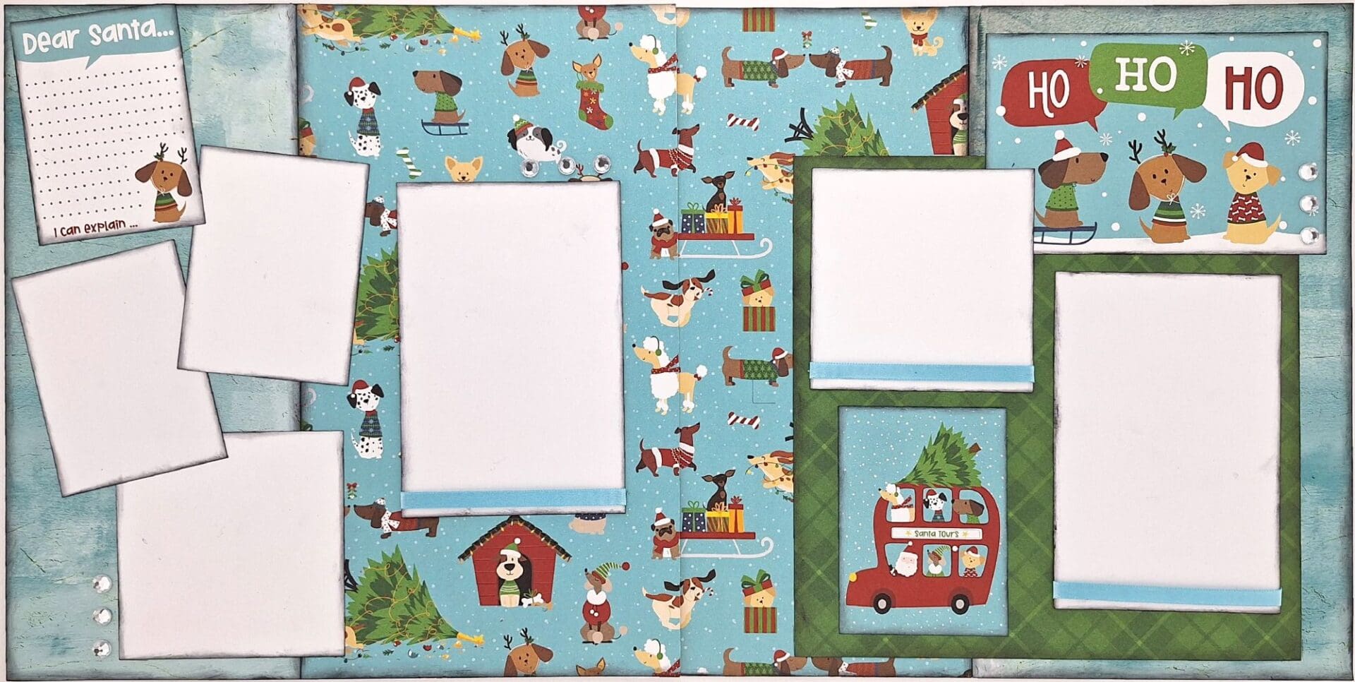 Christmas scrapbook with cute dogs.