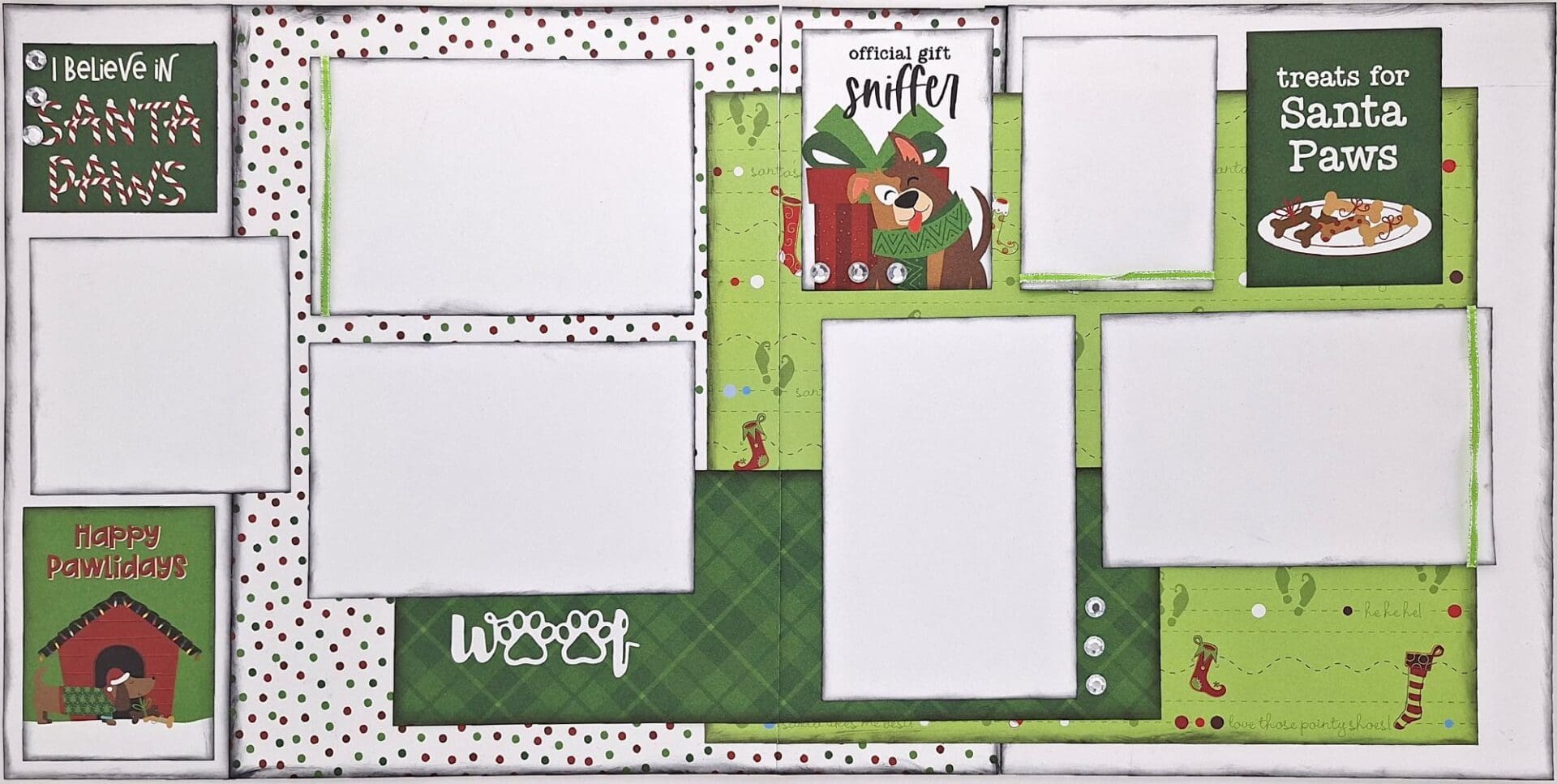 Christmas scrapbook layout for dogs.