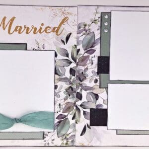 Just married scrapbook layout.