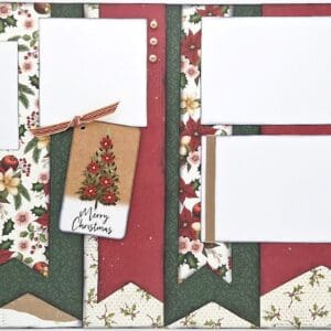 Christmas scrapbook layout with deer.