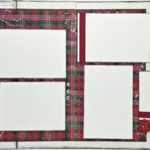 Christmas scrapbook layout with photos.