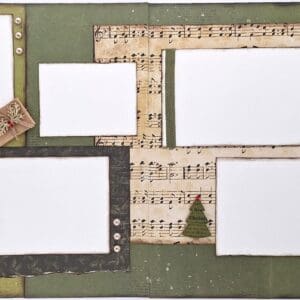 Christmas scrapbook layout with photos.