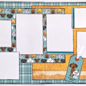 Dog - Teal & Gold